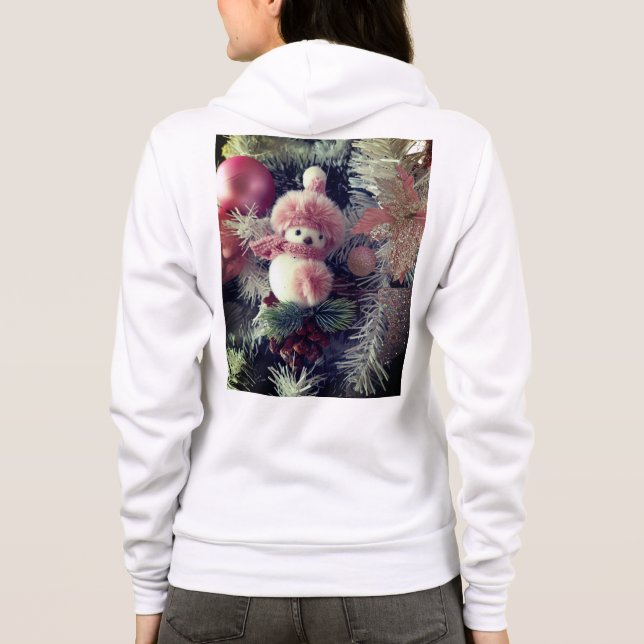 Camiseta Snowman Christmas Zip Hoodie (Verso)