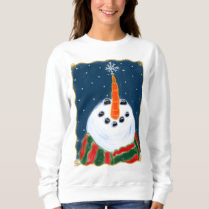 Camiseta Snowman com Arte de Natal em Floco de Neve a Vesti