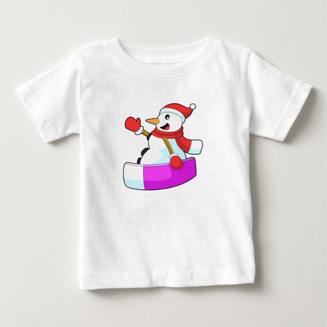 Camiseta Snowman como Snowboarder com Sonowboard.PNG (Frente)