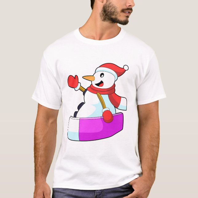 Camiseta Snowman como Snowboarder com Sonowboard.PNG (Frente)