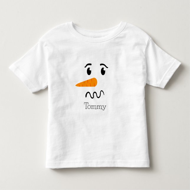 Camiseta Snowman Confusa Face Frosty (Frente)