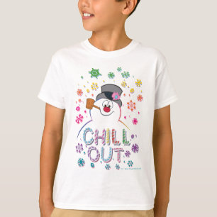 Camiseta Snowman™ congelado Colunas Arco-Íris "Frio"