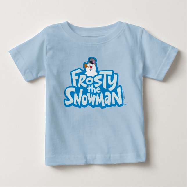 Camiseta Snowman™ congelado | Logotipo empilhado congelado (Frente)