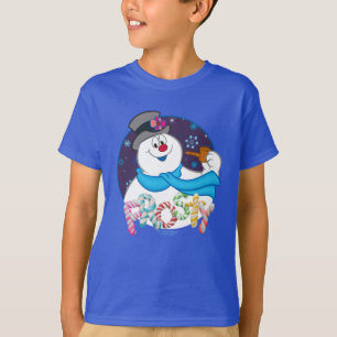 Camiseta Snowman™ congelado   Nome Colorido da Canela de 