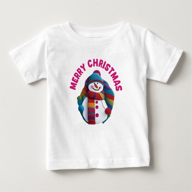 Camiseta Snowman de Natal (Frente)
