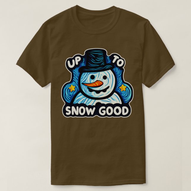 Camiseta Snowman De Natal A Neve É Muito Engraçado (Frente do Design)