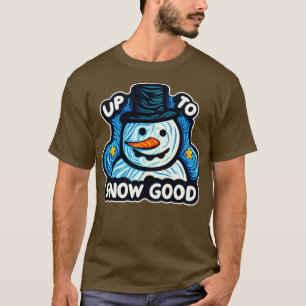 Camiseta Snowman De Natal A Neve É Muito Engraçado