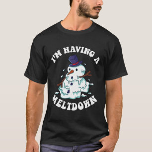 Camiseta Snowman Engraçado Estou A Ter Uma Festa De Natal D