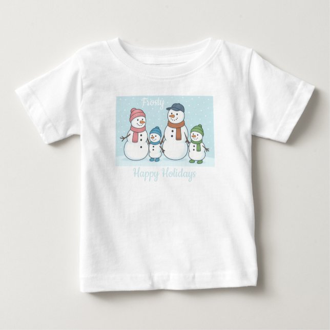 Camiseta Snowman Family (Frente)