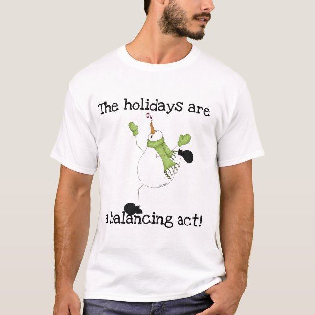 Camiseta Snowman Holiday Humor (Frente)