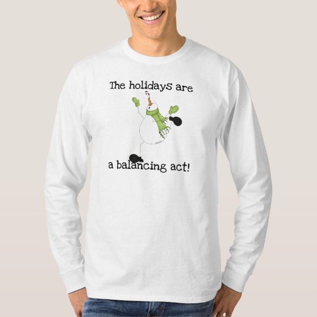 Camiseta Snowman Holiday Humor (Frente)