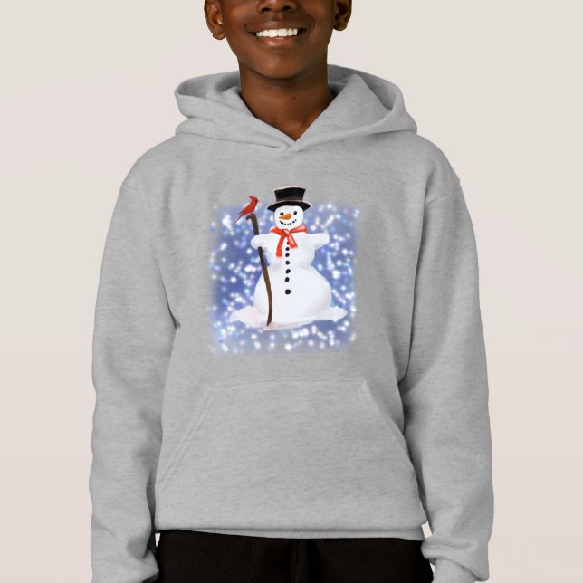 Camiseta Snowman hoodie (Frente)