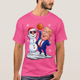 Camiseta Snowman Joga Basquete Com Uma Grande Fundição De N