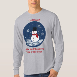 Camiseta Snowman Maravilhoso Ano de PERSONALIZAÇÃO