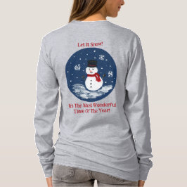 Camiseta Snowman Maravilhoso Ano de PERSONALIZAÇÃO
