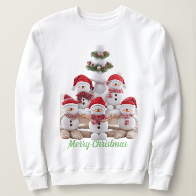 Camiseta Snowman Merry Christmas Sweater, Hoodie 2023 (Frente do Design)