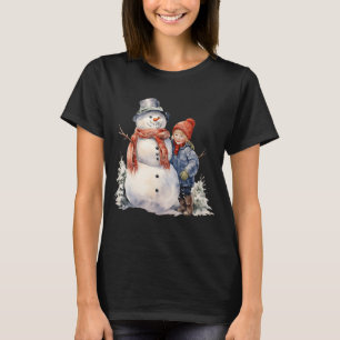 Camiseta Snowman no Natal de Carrot Nose Scarf