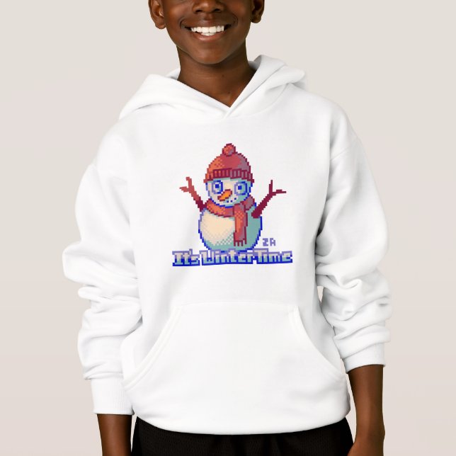 Camiseta Snowman Pixel Art sweater (Frente)