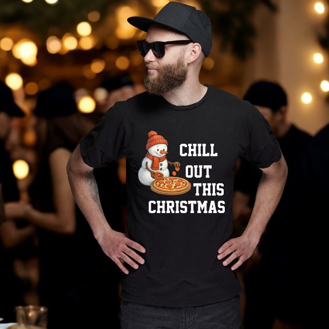 Camiseta Snowman Pizza Natal (Criador carregado)