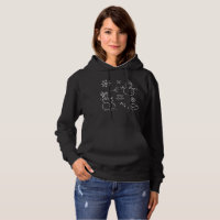 Snowman Snowflake Doodle Black and White
