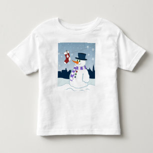 Camiseta Snowman & Stocks de Natal