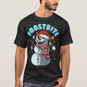 Camiseta Snowman Vampiro Natal Engraçado Xmas