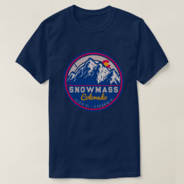 Camiseta Snowmass Colorado Aspen montanhas rochosas Esquian