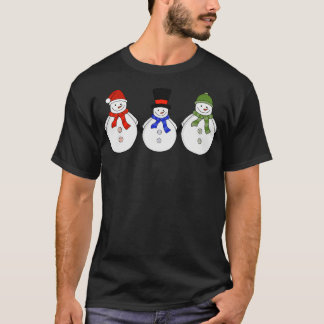 Camiseta Snowmen Winter veio
