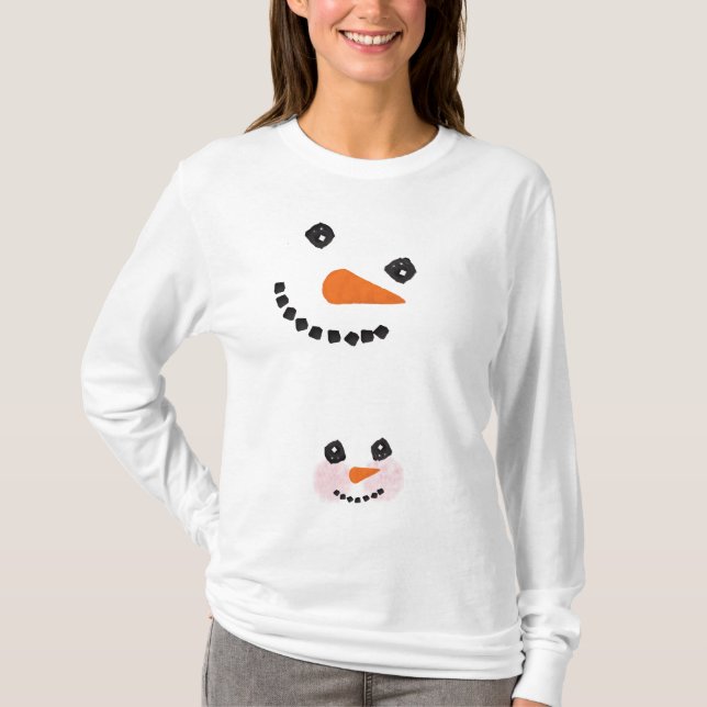 Camiseta Snowmmy e Baby por Leslie Harlow (Frente)