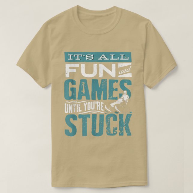 Camiseta Snowmobile A Caminhar Snowmobilando O Seu Divertid (Frente do Design)