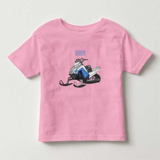 Camiseta Snowmobile cartoon illustration  (Frente)
