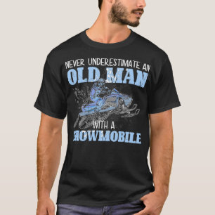 Camiseta Snowmobile Gear Old Man Beard Snowmobile Helmet Sn