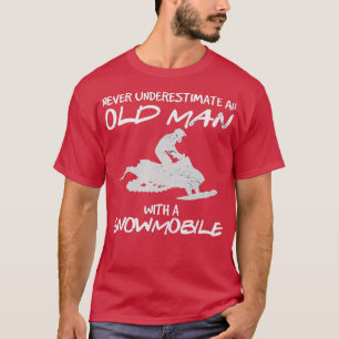 Camiseta Snowmobile Gear Old Man Beard Snowmobile Helmet Sn