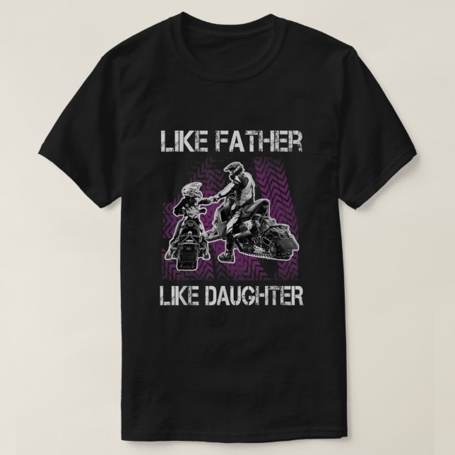 Camiseta Snowmobile Padre e Filha T Camiseiros Snowc (Frente do Design)