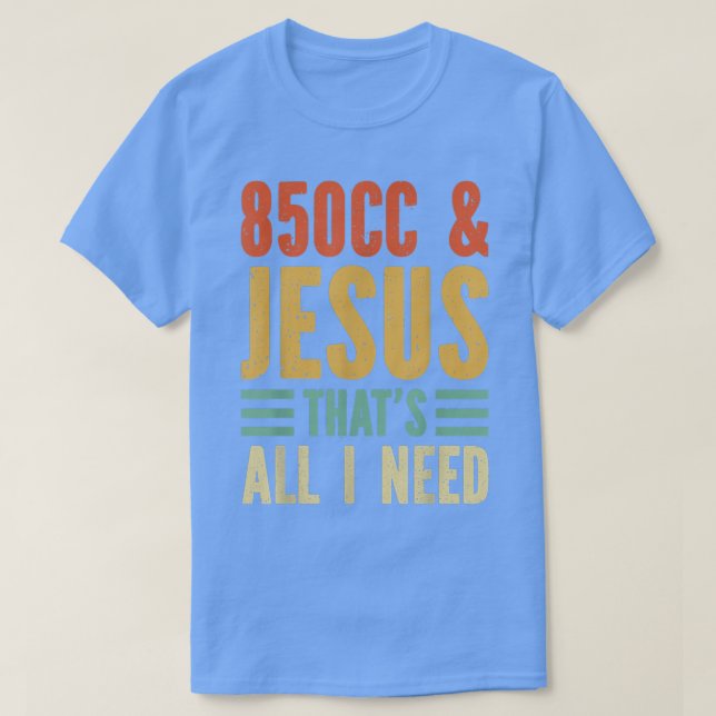 Camiseta Snowmobile Riding 850CC e Jesus É tudo que eu prec (Frente do Design)