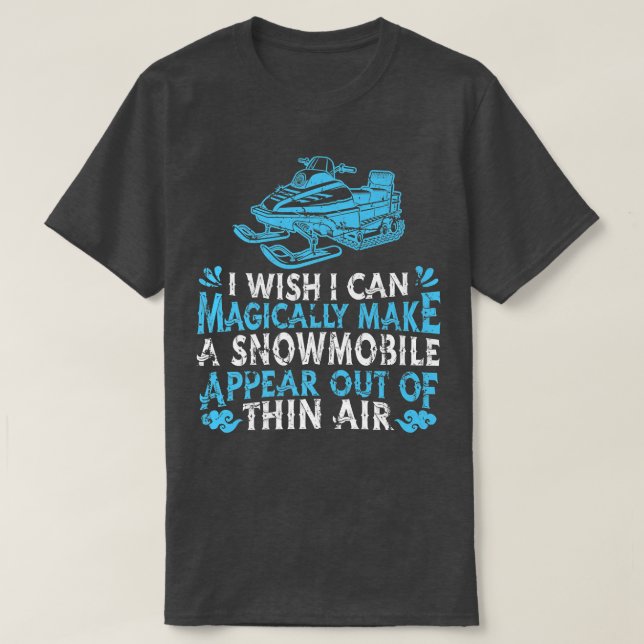 Camiseta Snowmobile Sleding MagicSnow Machine Snowmobilin (Frente do Design)