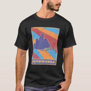 Camiseta Snowmobile Vintage Retro Colors Ski Skimobile Race