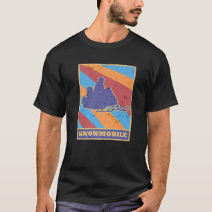 Camiseta Snowmobile Vintage Retro Colors Ski Skimobile Race