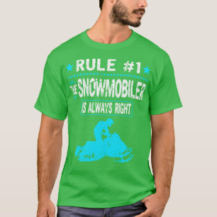 Camiseta Snowmobiler é sempre moto direito Sled mobile
