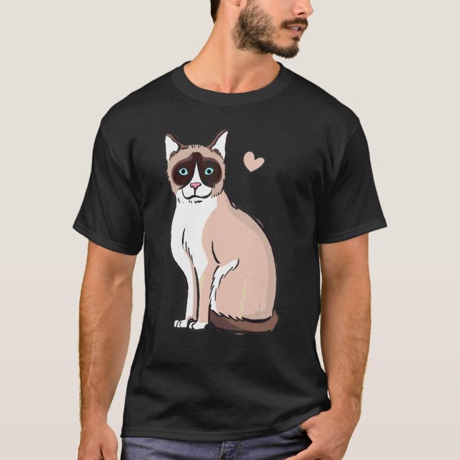Camiseta Snowshoe Cat Engraçado (Frente)