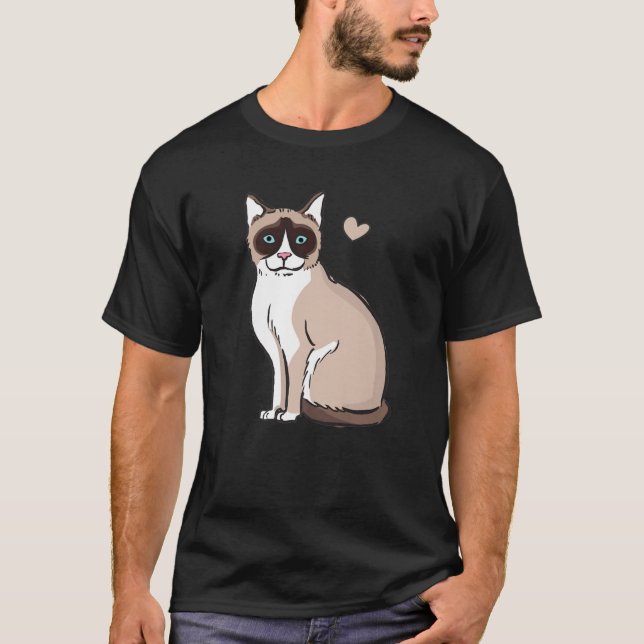 Camiseta Snowshoe Cat Engraçado (Frente)