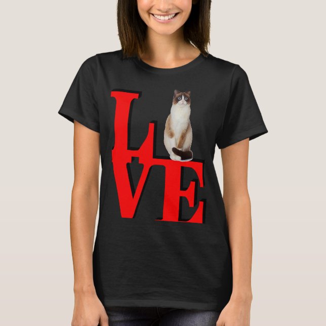 Camiseta Snowshoe Love Park Eu adoro o meu gato (Frente)