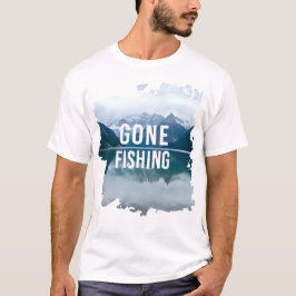 Camiseta Snowy Mountain Lake Partiu a Pesca