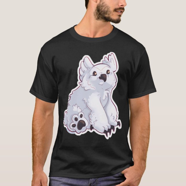 Camiseta Snowy Owlbear Cub - Sentado (Frente)