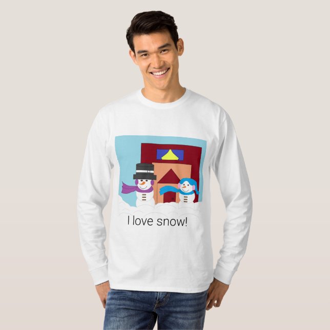Camiseta Snowy Winter (Frente Completa)