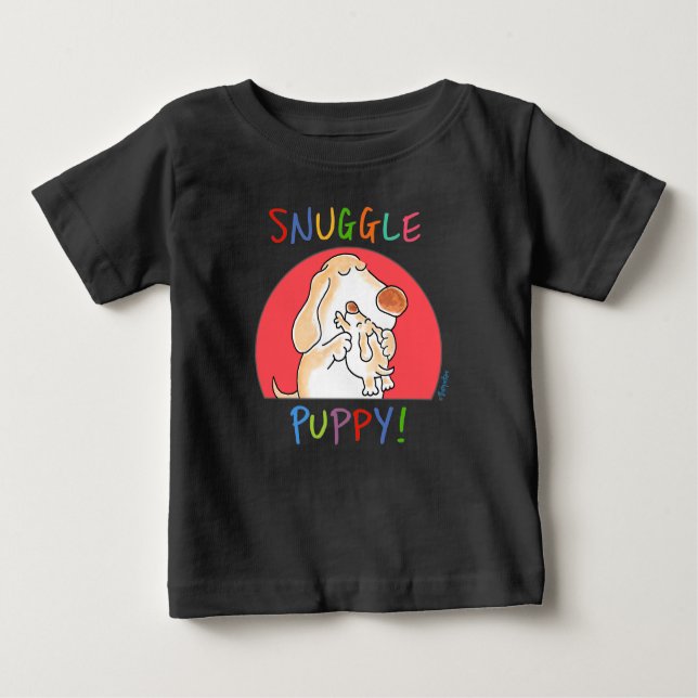 Camiseta SNUGGLE PUPPY! por Sandra Boynton (Frente)