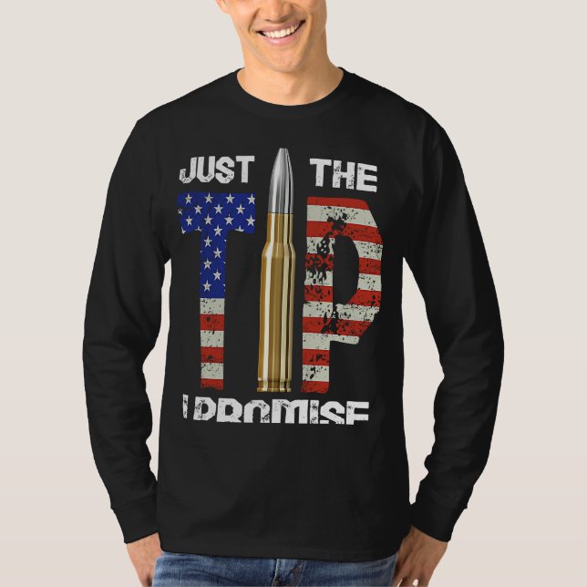 Camiseta Só a dica que prometo ao dono da arma (Frente)