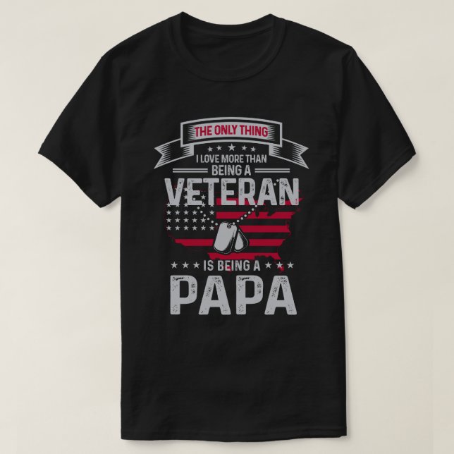 Camiseta Só Amo Mais Do Que Ser Um Papa Veterano (Frente do Design)