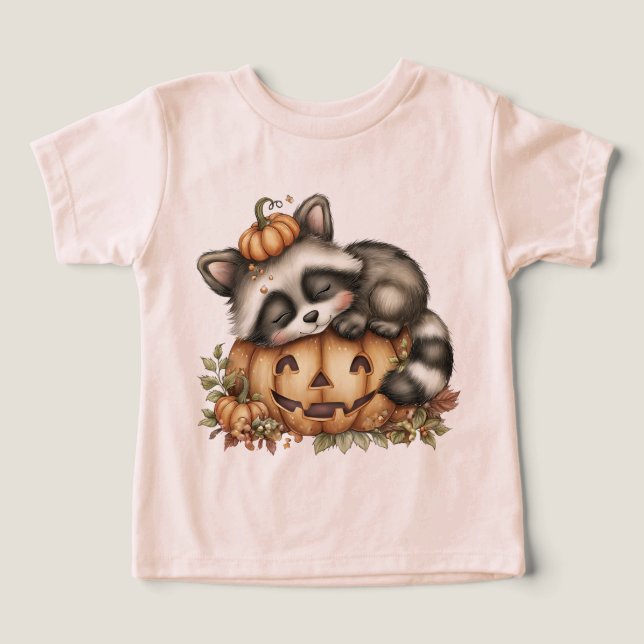 Camiseta Só andando, Sleepy Racoon (Design frontal)