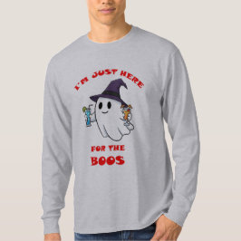 Camiseta Só Aqui Para A Design Do Festa De Boos-Halloween